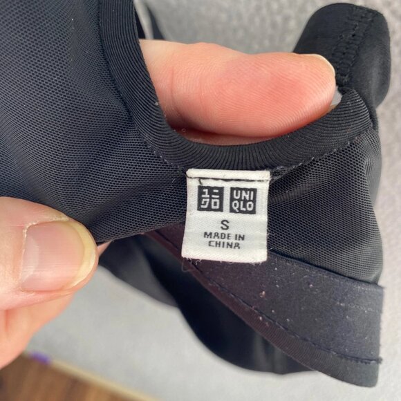 Uniqlo Bra Womens Small 33-35 Black Wirefree T Shirt Full Coverage Stretch Relax - Picture 8 of 9